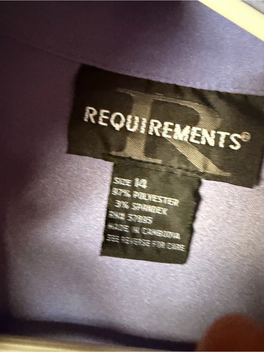REQUIREMENTS® Lavender-Purple Satin Blouse